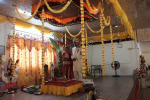 A view of the marrow and the wedding ceremony in progress!