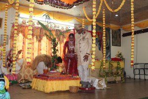 walking around the sacred fire!