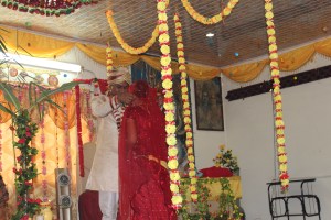 garlanding of the bride!