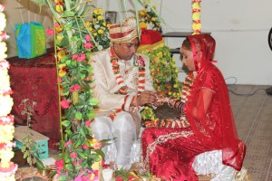 Shiva putting my ring on!