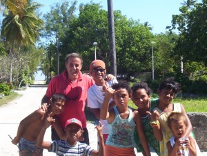Kenneth with some children of French Polynesia
